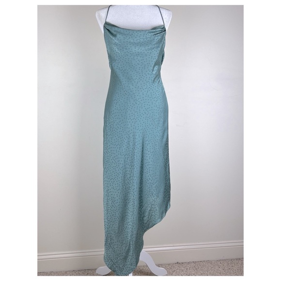 Lovers + Friends | Fairy Midi Asymmetrical Waldo Slip Dress Pacific Blue | S - Picture 2 of 12